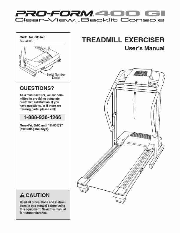 ProForm Treadmill 30514_0-page_pdf